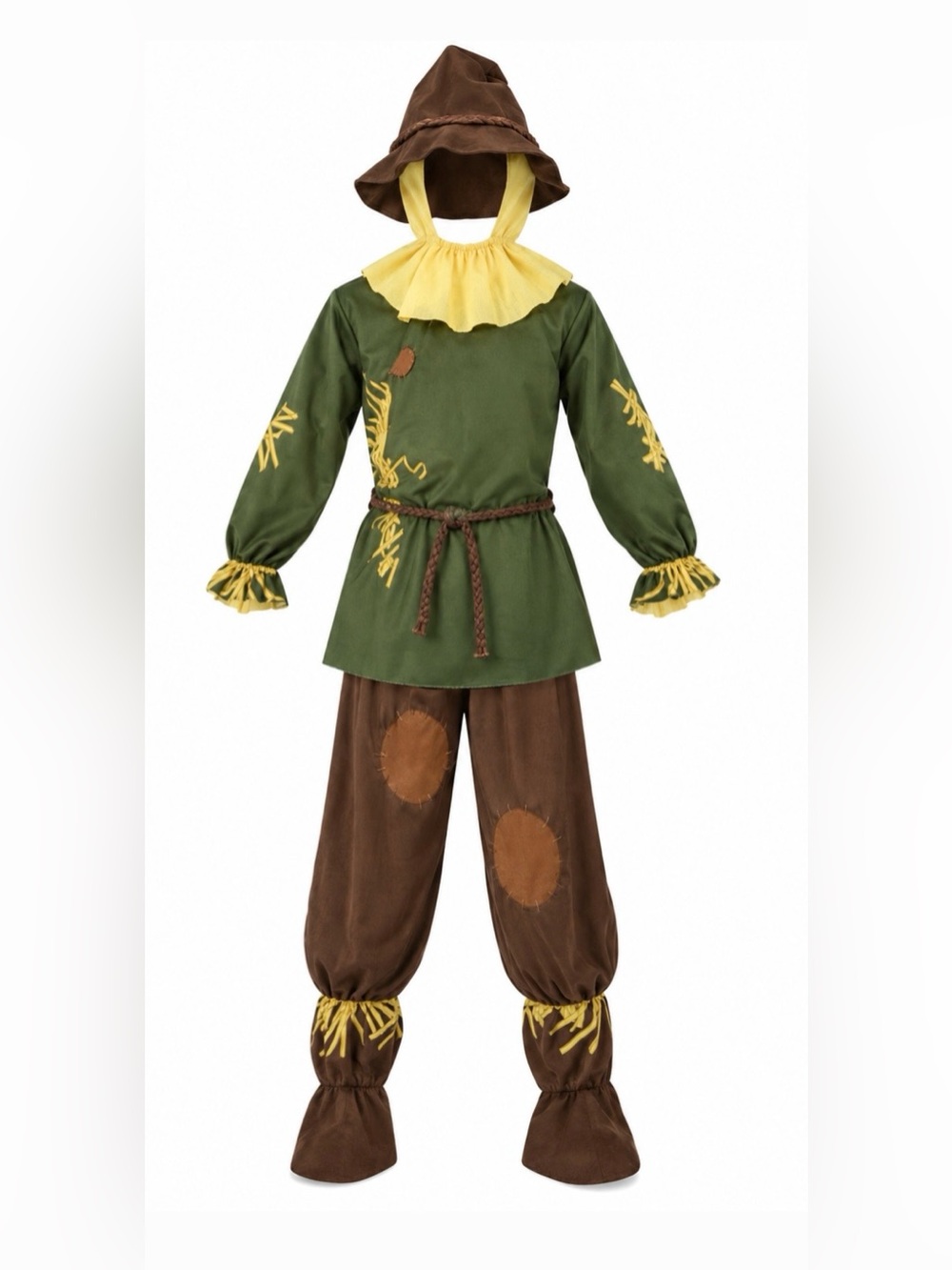 Rubie's Green, Brown & Yellow Kid's Scarecrow Costume with Hat